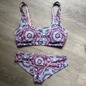 Colorful Patterned Bikini Set
